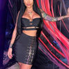 2025 New Arrival High Quality Women Sexy Bandage Tops Fashion Pencil Skirts Set Nightclub Party Celebrate Women's Set