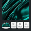 Nordic Satin Silk Bedding Set with Duvet Cover Bed Sheet Pillowcases Luxury Solid Single Double Couple Pillow Case Bedsheet