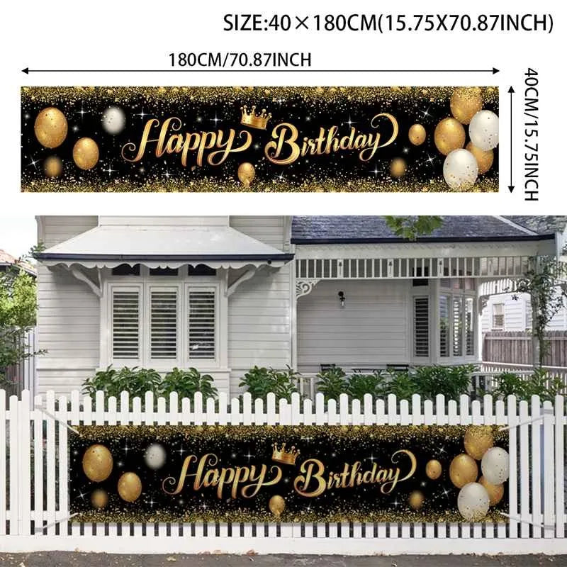 Happy Birthday Banner Birthday Party Decoration Kids Boys Girl Baby Shower Decoration Bunting Garland Banners Flags Anniversary