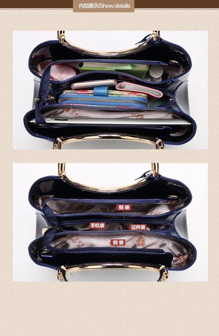 New European and American Fashion Foreign Trade Women'sShoulder Wedding Bag with Bright Surface Shoulder Handheld Bride Bag