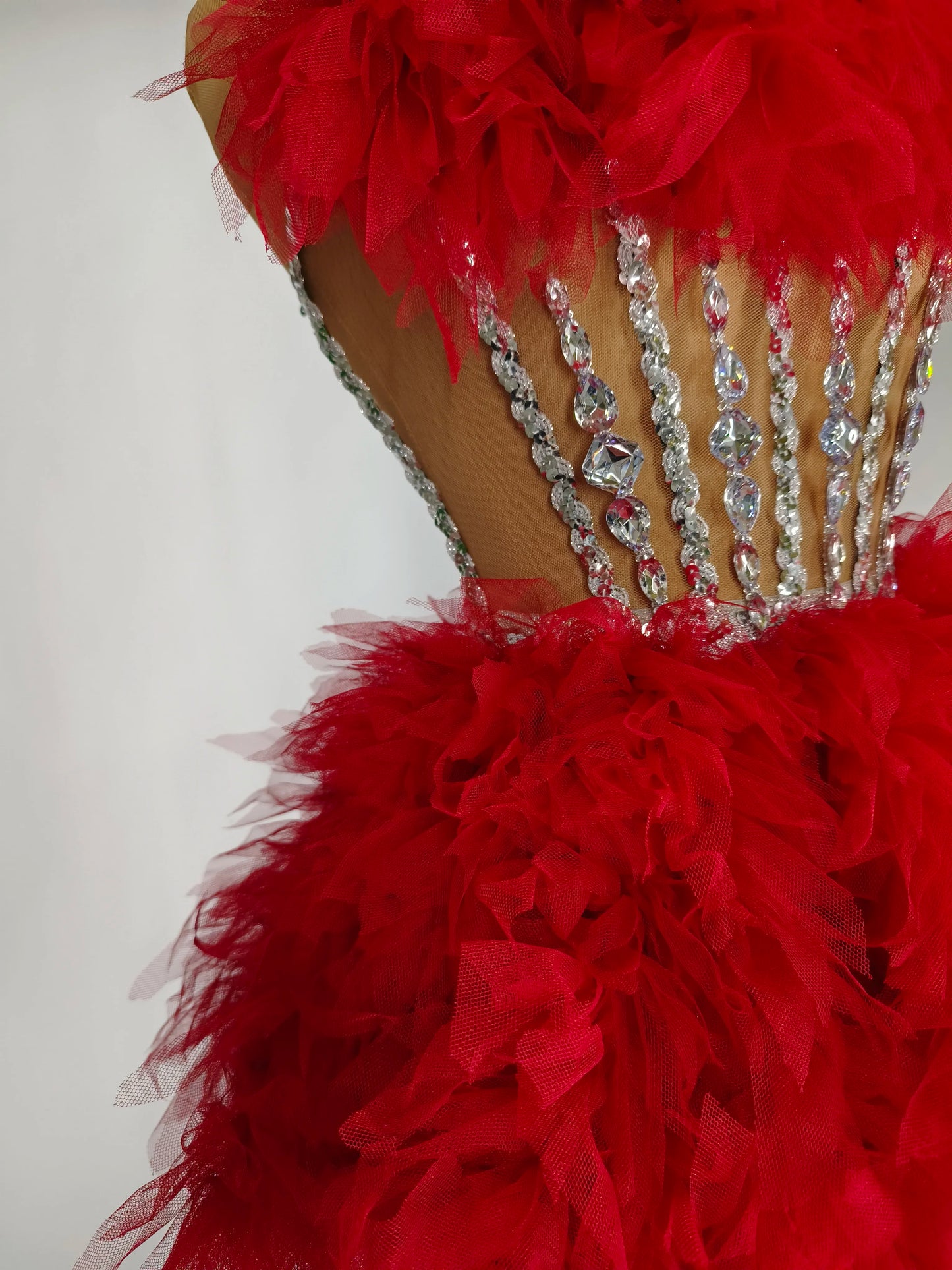 Ensemble haut et jupe sexy en dentelle, robe rose tendance, fête d'anniversaire, club dragqueen 303, performance  Y001