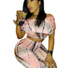 Women Sexy Bodycon 2 Piece Outfits V Neck Zip Up Long Sleeve Crop Top Midi Dress Skirt Set Plus Size Party Club Clubwear
