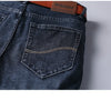 Wthinlee New Business Men's Jeans Casual Straight Stretch Fashion Classic Blue Black Work Denim Trousers Male Brand Clothing