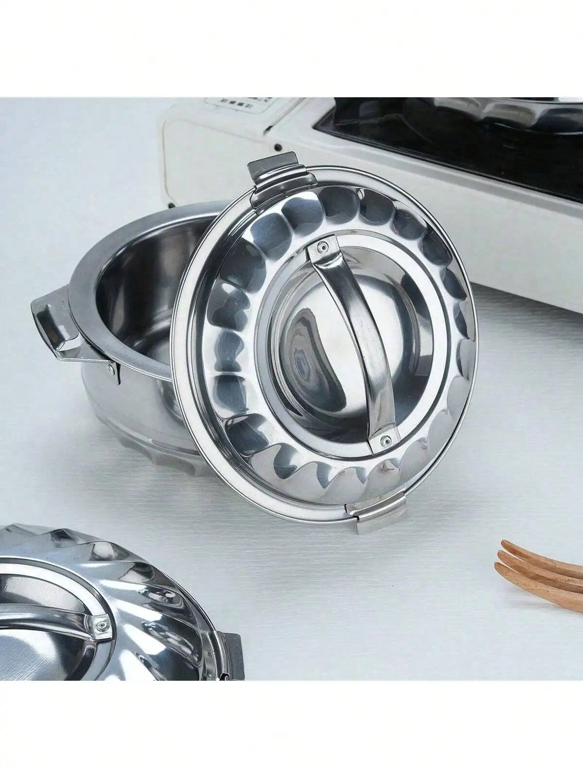4-Piece Stainless Steel Orchid Preservation Set – Double-Layer Insulated Pots, Diamond Design, Large Capacity (1L, 2L, 3L, 5L)