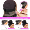 Invisible Strap HD 360 Lace Front Wigs Human Hair Kinky Straight 250 Density Precut 360 Full Lace Wig Drawstring Glueless Wig