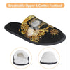 Custom Queen Of Absolutely Everything Gold Baroque Soft Memory Foam House Slippers Women Comfy Warm Anti-skid Sole Slipper