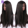 13x6 Yaki Straight Lace Front Wig Human Hair Fake Scalp Lace Wig Pre Plucked Remy Brazilian Lace Frontal Wig Glueless LUFFY