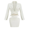 sets for women 2 pieces Sexy Lapel Long Sleeve Jackets + High Waist Hollow Out Skirts Set 2024 Woman Clothes Women's Suits