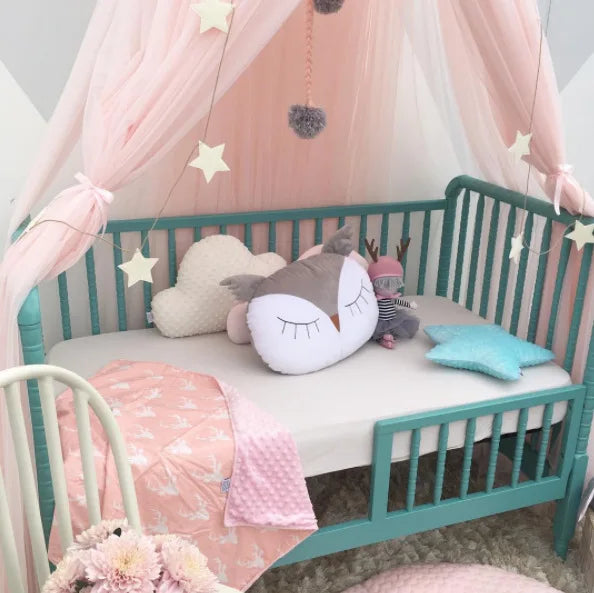 Mosquito Net Hanging Tent Star Decoration Baby Bed Crib Canopy Tulle Curtains for Bedroom Play House Tent for Children Kids Room