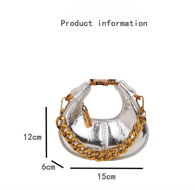 2024 Autumn Winter Mini Crossbody Bags For Women Luxury Half Moon Handbags For Ladies Purse Handle Bags Female Small Bag