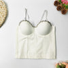 SXTHAENOO Women Sexy Fashion Crop Top Diamond Flower Strapless Vest Bustier Bra Night Club Party Tank Top Female Ropa De Mujer