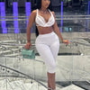 Nibber Sexy See Through Women 2 Piece Set Summer Trend Mesh Thin Whip Halter Tank Tops+Wide Waist Shorts Matching Street Outfits
