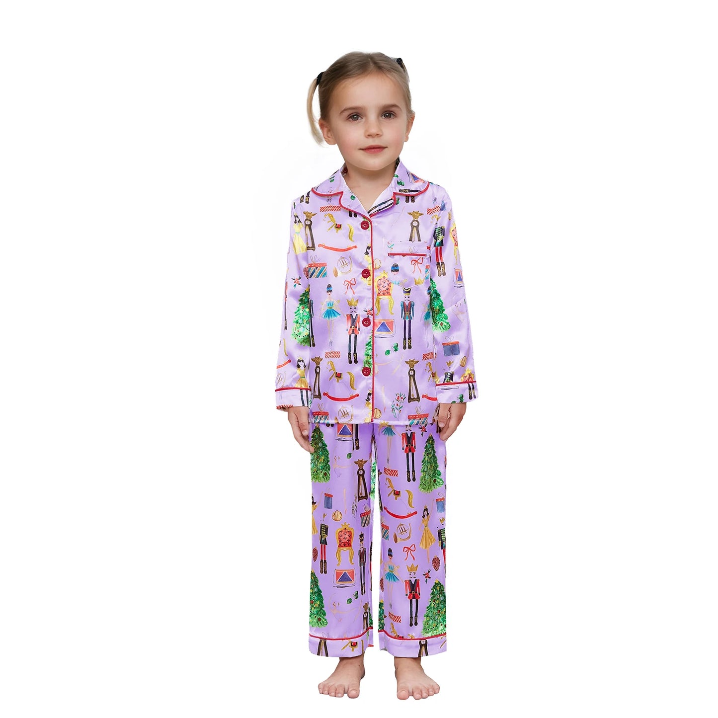 Matching Christmas Pajamas Set for Family Festive Tree Print Sleepwear for Mommy and Me Matching Tops and Pants for a Cozy