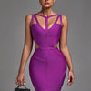 Purple Bandage Dress 2022 New Women's Bodycon Dress Elegant Sexy Strappy Evening Club Party Dress High Quality Summer Outfits