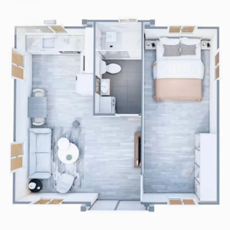 Modern Design Luxury Shipping Container House 20ft  Tiny Homes Prefab Houses Modular Prefabricated Mobile Home 3 Bedroom Price