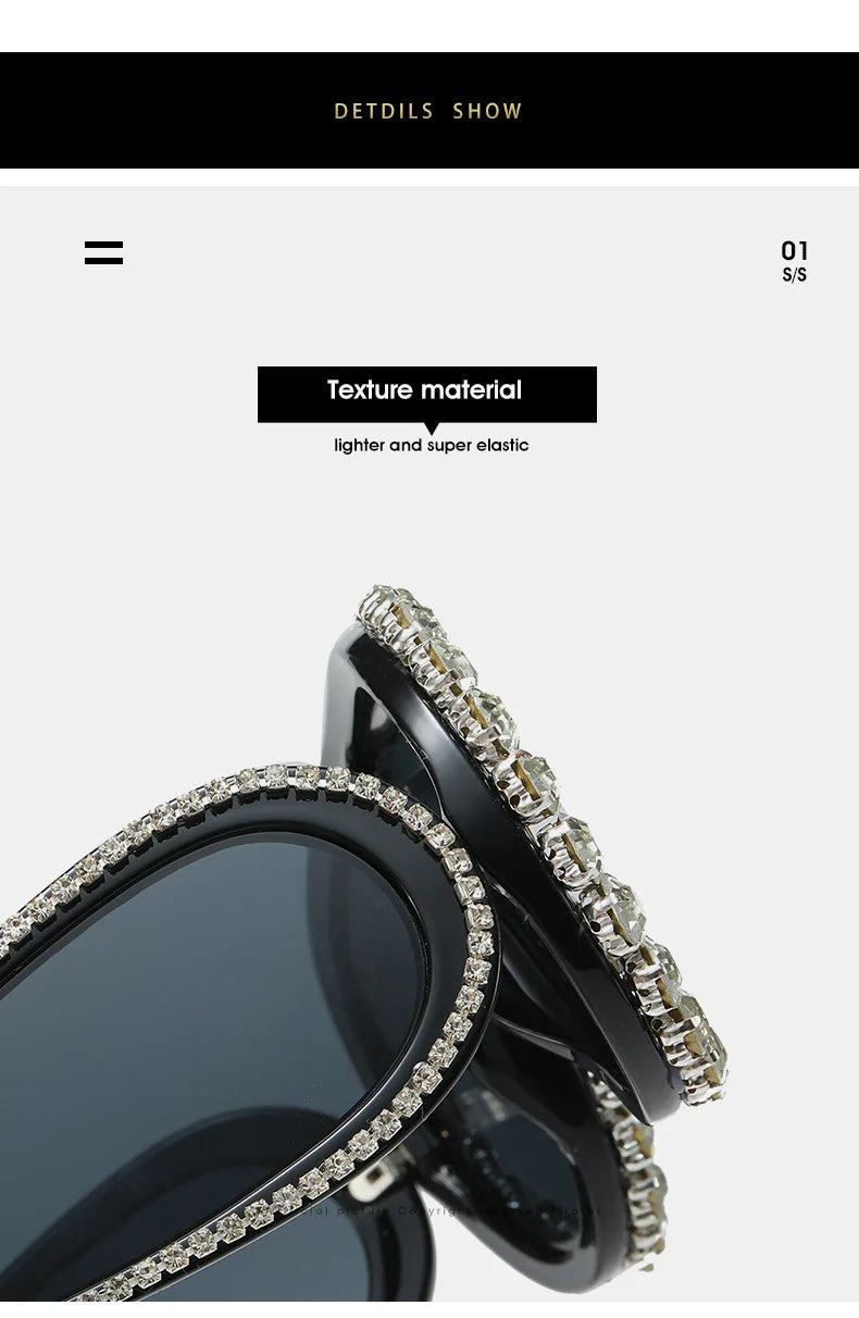 Oversized Punk Rhinestones Sunglasses Women 2024 Luxury Brand One-Piece Y2K Sports Sun Glasses for Lady Steampunk Eyewear UV400