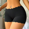 Women's Panties Seamless Sports Wavy Edge Silk Satin Boxers Underwear Female Lovely Briefs Cozy Lingerie Intimate Underpants