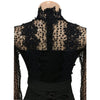 Fashion Women's Clothing Hollow Long-sleeved Loose Wide Leg Jumpsuits Overall Pants Solid Color Sexy Lace