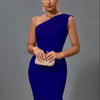 Mermaid Midi Bandage Dress Women Black Bodycon Dress Evening Party Elegant Sexy One Shoulder Birthday Club Outfit 2023 Summer