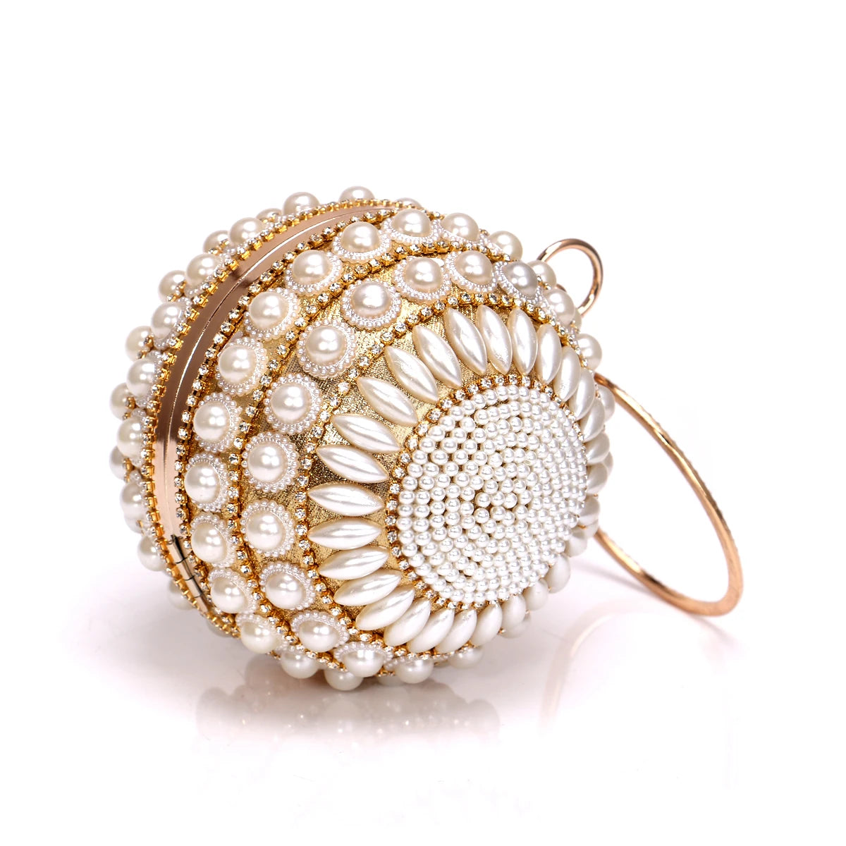 Women Evening Bags Pearl Lady Clutch Bags Beading Diamonds Party Wedding Prom Glitter Banquet Handbags Ball Design Handle Glamor