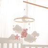 Baby Crib Mobile Rattle Toy 0-12Months Infant Soft Felt Teddy Velvet Pink Bear Bed Bell Hanging Toy Holder Bracket Crib Girl Toy
