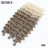Deep Wavy Twist Synthetic Crochet Hair Afro Curly Hair African Crochet Braids Ombre Blonde Braiding Hair Extensions For Women