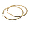 30-80mm Big Hoop Earrings For Women Girls Circle Crystal Rhinestone Earrings Black Gold Silver Color Round Earings Party Gift