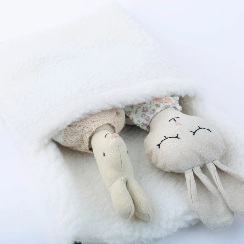 New Thick Plush Baby Crib Hanging Storage Bag Portable Double Pockets Newborn Cot Toy Organizer Bag Bed Headboard Storage Pouch