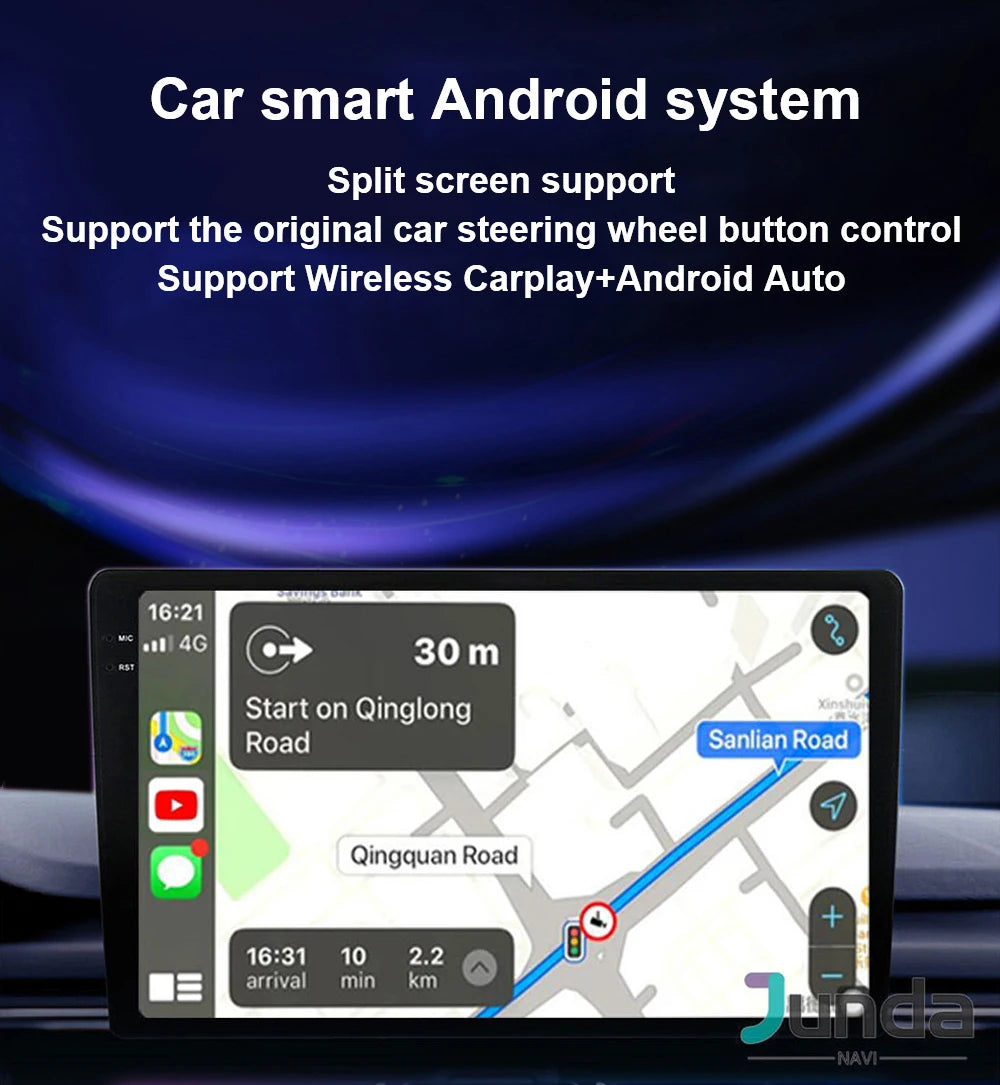 Android 14 Auto Car Radio For Jeep Compass Grand Cherokee Wrangler Chrysler Sebring Town Country Dodge Charger Multimedia Player