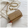 New Fashion Women's Shoulder Bag Simple Chain Texture Small Square Bag Light Luxury Party Crossbody Bag Purses and Handbags