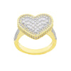 Full Micro Paved CZ Hollow Heart Ring High Quality Iced Out Bling Cubic Zirconia For Women Girlfriend Valentines Finger Jewelry