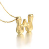 Greatera Gold Color Chunky Balloon Bubble Initial Letter Pendant Choker Necklaces for Women Custom Personalized Jewelry