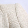 TRZA Women Fashion Tweed Double Breasted Blazer Coat Vintage Long Sleeve Flap Pockets Female Outerwear Chic Veste Femme