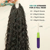 Crochet Braids Human Hair Pre Loop Boho Box Braid Crochet Human Hair Bundles Pre-looped With Curly Ends 100 Strands Color 30 27