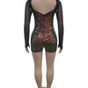 Wishyear Sexy Feather Mesh Patchwork Sequins Night Club Jumpsuits Shorts for Women Glitter Birthday Overalls Christmas Playsuits