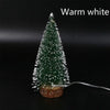 1pc LED Light Mini Artificial Christmas Trees Decorations  Festival Tabletop Miniature Snow Frost Xmas Tree Decor 4Sizes
