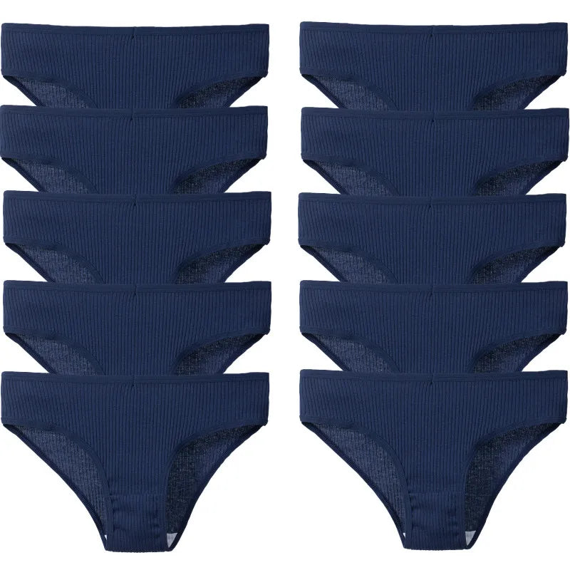 BZEL 10PCS/Set Women's Panties Sexy Breathable Underwear Comfortable Lingerie Cotton Striped Briefs Fashion Cozy Underpants Sale