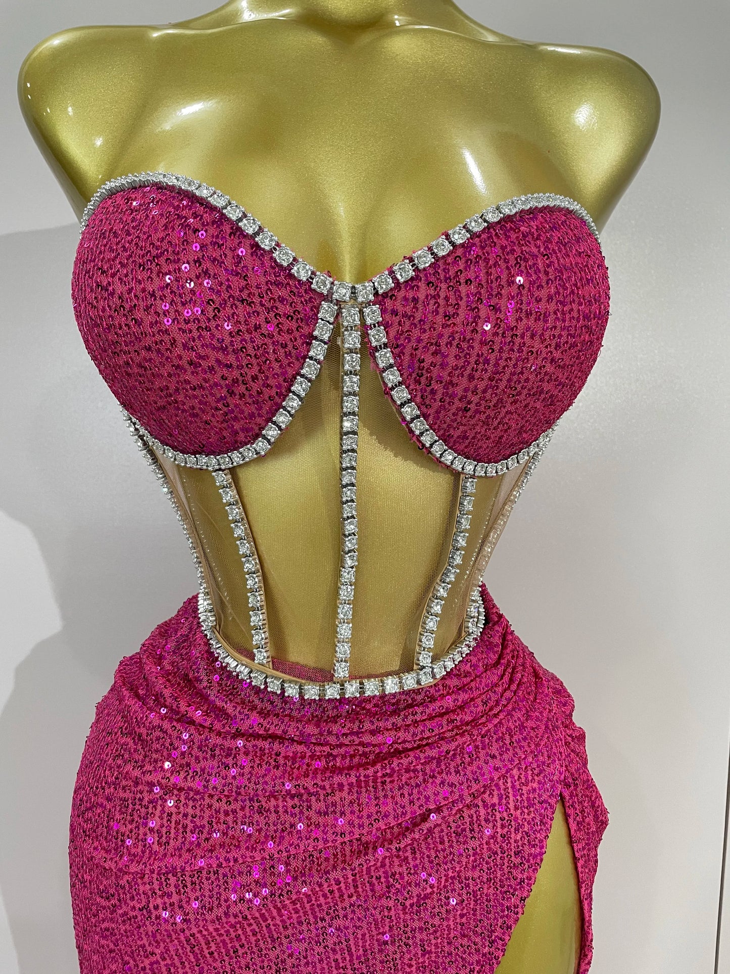 Sparkly Sequins Diamond Birthday Party Two Piece Set Evening Dress 2025 Women Sexy Singer Dancer NightClub Bar Performan Costume