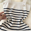 Striple 2024 Sexy Summer Knit Strap Dress Women Tank Elatic Waist Bodycon Sundress Female Beach  Backless Midi Dress