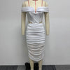 S10632 Sexy Slimming Mesh Splice Bum Covering Visibility Elastic Off-Shoulder 2-Piece Set European And American Style