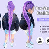 Purple Braiding Hair Pre Stretched Long Synthetic Braiding hair Extensions for Stage Party Halloween Costume Cosplay
