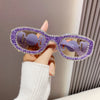 Fashion Square Sunglasses for Women Rectangle Brand Shades Sun Glasses Bling Diamond Eyeglasses Uv400 Glittering Accessories