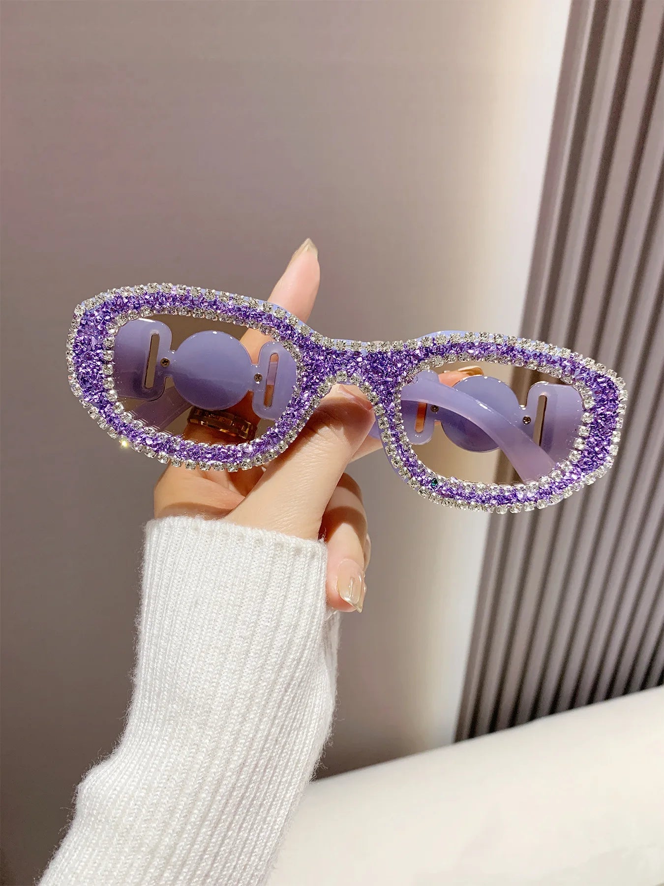 Fashion Square Sunglasses for Women Rectangle Brand Shades Sun Glasses Bling Diamond Eyeglasses Uv400 Glittering Accessories