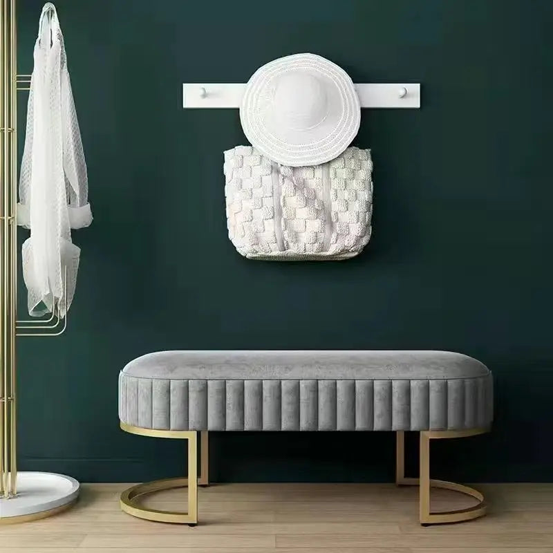 Ottomans Long Sofa Bench, Nordic Fabric Shoe Changing Bench, Home Doorway Corridor Fitting Room Chair