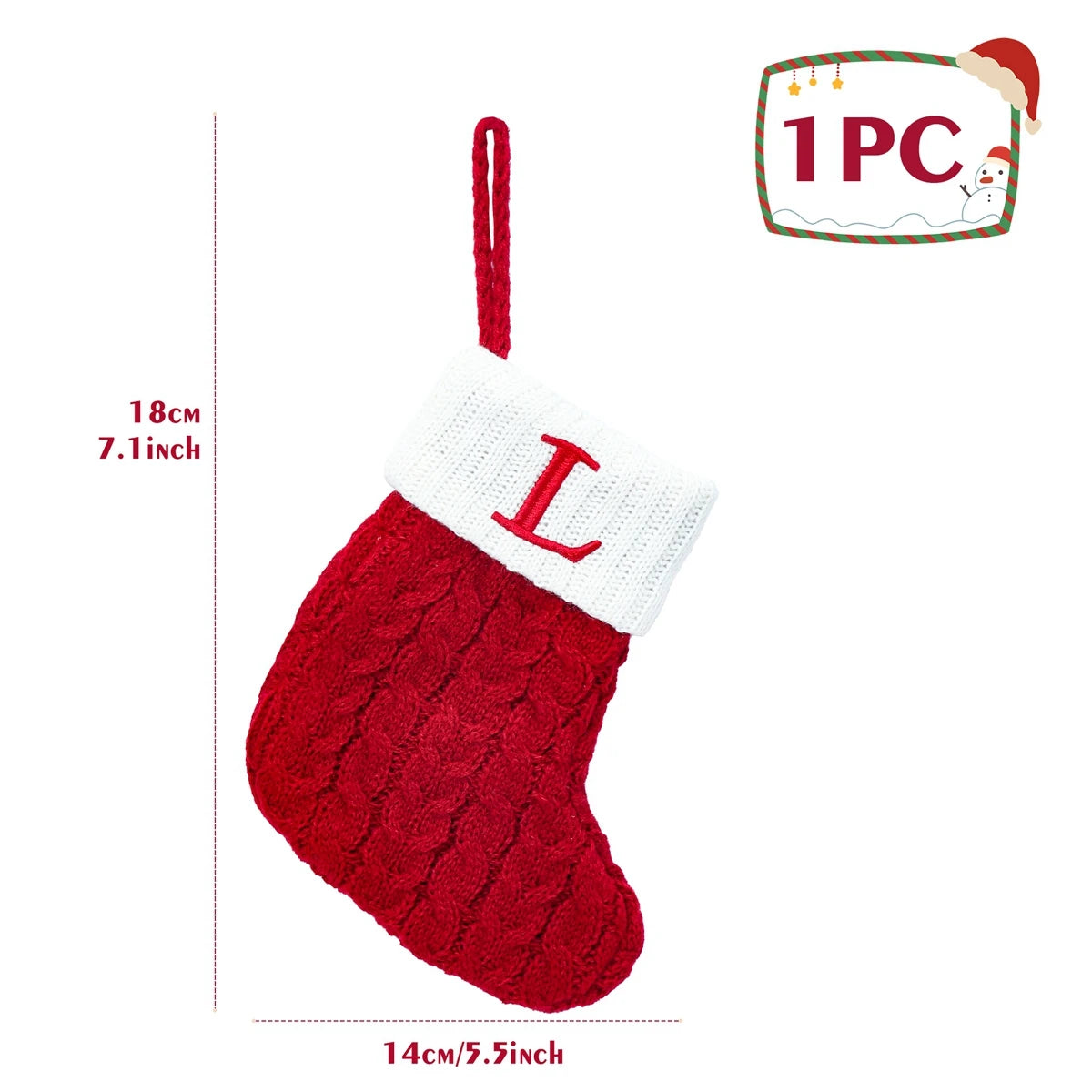 Christmas Socks Knitting Snowflake Letter Stocking Christmas Decoration For Home 2024 Xmas Tree Ornament Gift Navidad Natal 2024