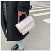 Solid Plaid Crossbody Bags For Women, Chain Decor Fashion Shoulder Bag Ladies Handbag For Daily Used