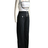 Beyprern Elegant Women's Suspender Jumpsuits Two-Piece Outfits Glam Fitted Button Details Wide Legs Long Pants Jumpsuit Clubwear