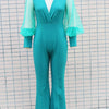 Ladies Elegant Office Jumpsuit Romper For Women 2023 High Waist Wedding Overalls Sequins Bodycon Long Sleeve Party Jumpsuit Club