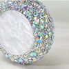 Alizekerr Perfume Bottle Shaped Crystal Evening Bags Women Gorgeous Classy Rhinestone Round Metal Clutch Purses Wedding Party
