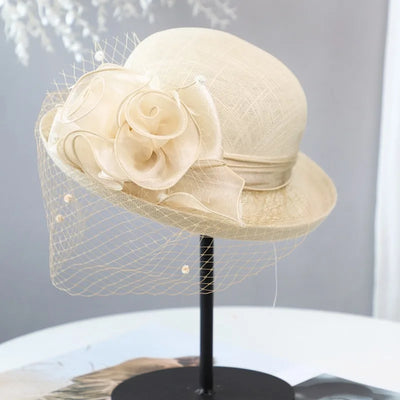 Flower Fascinators Races Hats For Women Elegant Banquet Fascinator Hat Girls Ladies Formal Wedding Dress Fedora Hats
